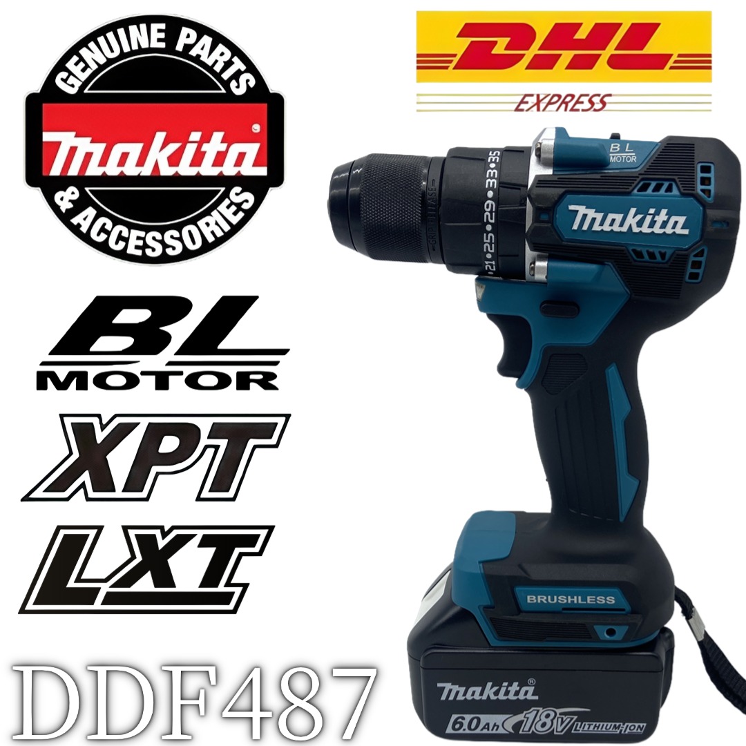 Makita Drill Ddf484 - Про-класс 🏆 Оригинальная аккумуляторная дрель Makita