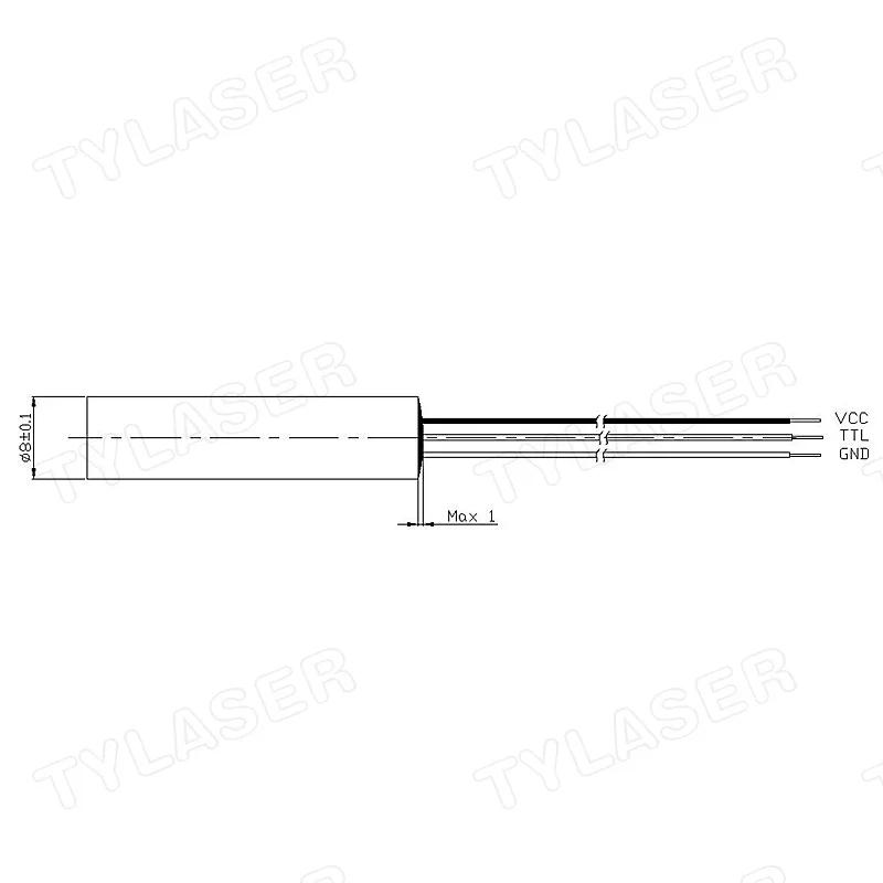Внешний лазерный модуль TTL 8  – обзор и цена Industrial Grade Laser Pointer